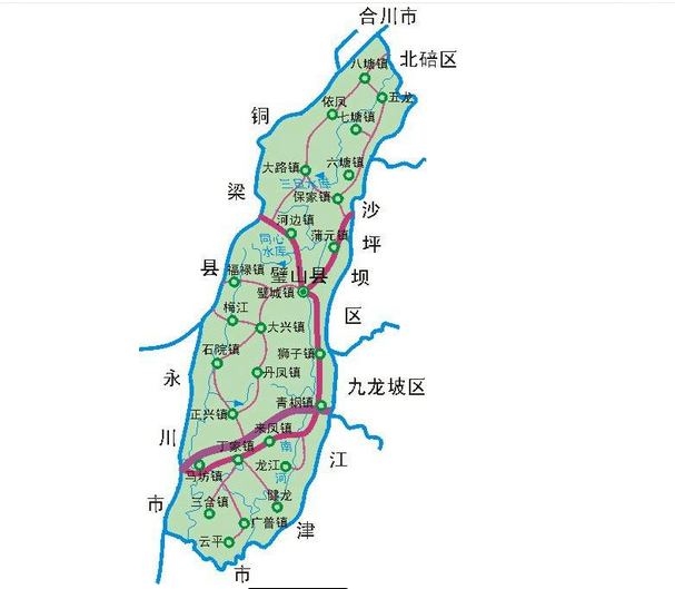 璧山区地图 璧山区地图