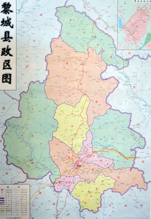 黎城县行政区划图 黎城县行政区划图