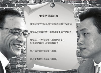 国美大股东黄光裕与董事局主席陈晓 国美大股东黄光裕与董事局主席陈晓