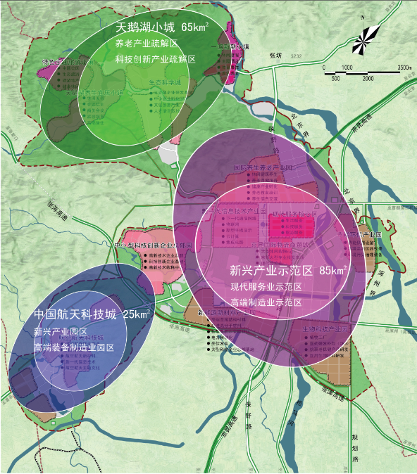 新城“一心、三城、三镇、十园”规划 新城“一心、三城、三镇、十园”规划