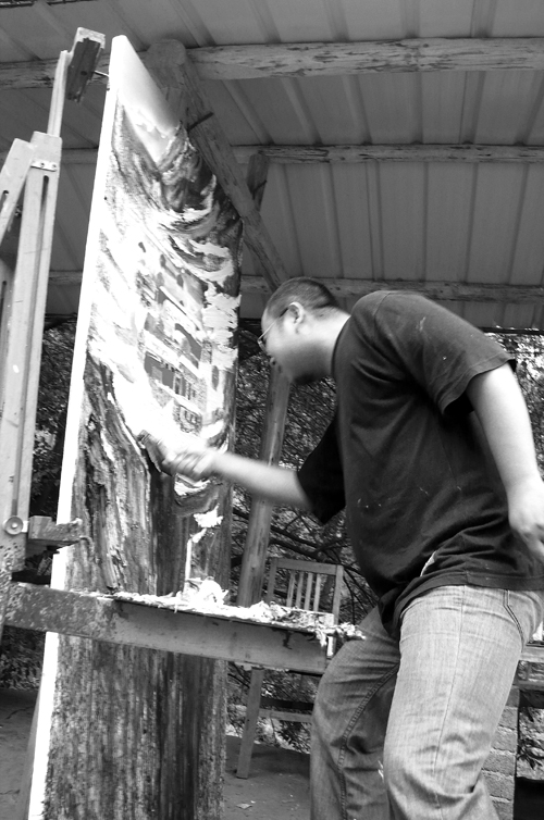 2009年孟新宇在太行山写生 2009年孟新宇在太行山写生