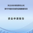 项目资金申请报告 项目资金申请报告