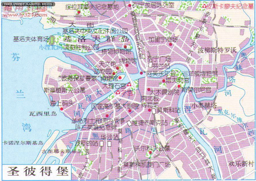 圣彼得堡市区图 圣彼得堡市区图