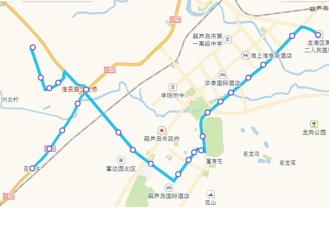 22路公交运行路线图 22路公交运行路线图