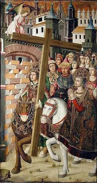 16世纪的西班牙油画 席哈克略将真十字架送回耶路撒冷 16世纪的西班牙油画 席哈克略将真十字架送回耶路撒冷