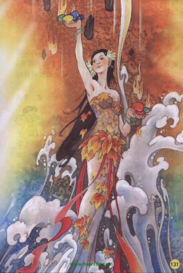 女娲补天(想像图二) 女娲补天(想像图二)