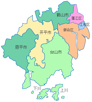江门市政区图 江门市政区图