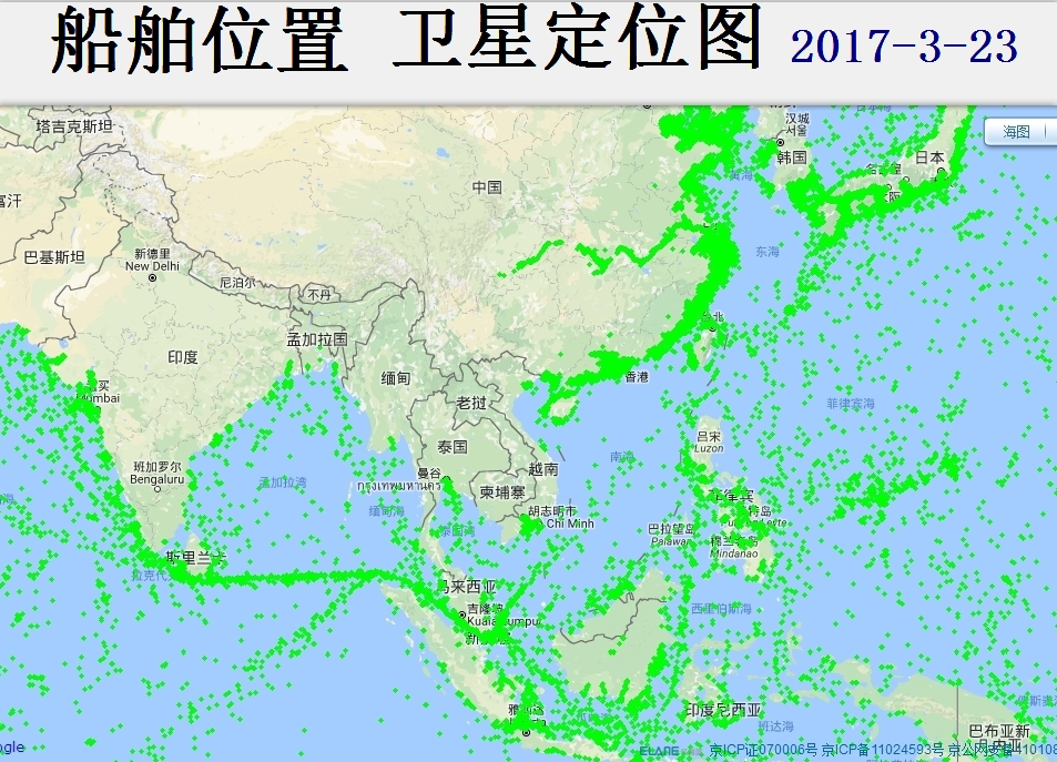 渤海海域船舶繁华图 渤海海域船舶繁华图