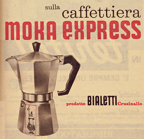 Bialetti的摩卡壶广告,1961年 Bialetti的摩卡壶广告,1961年