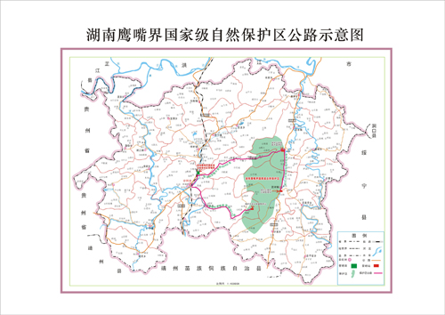 保护区公路示意图 保护区公路示意图