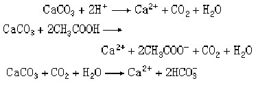 碳酸鹽在酸中的反應