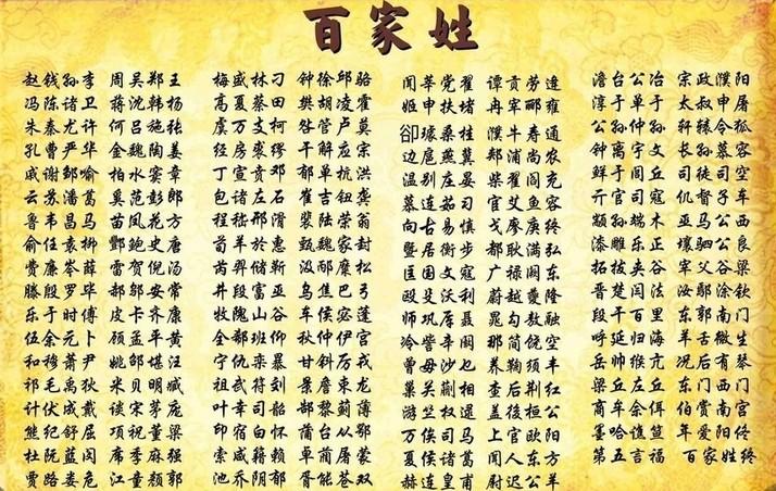 中华姓氏 中华姓氏