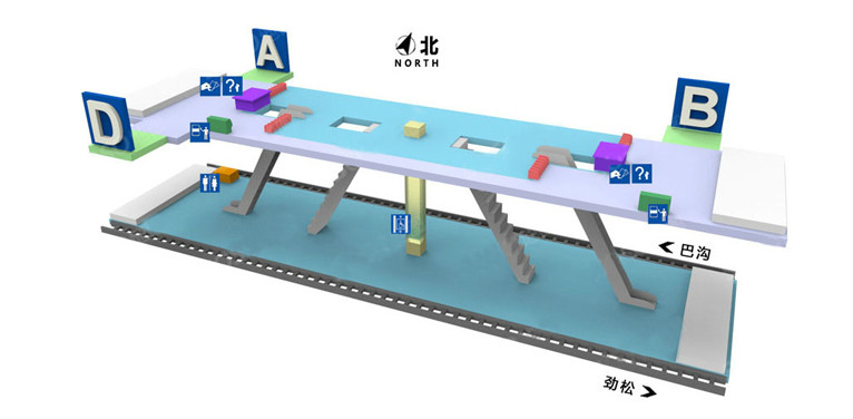 知春里站站内立体图 知春里站站内立体图