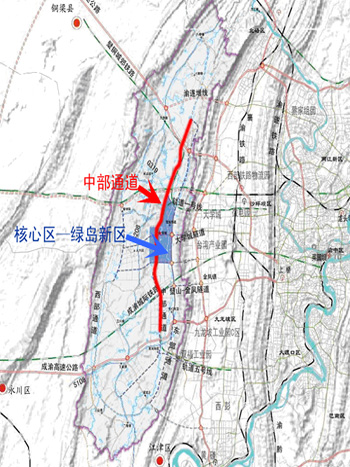 璧山中部通道(黛山大道)规划图 璧山中部通道(黛山大道)规划图