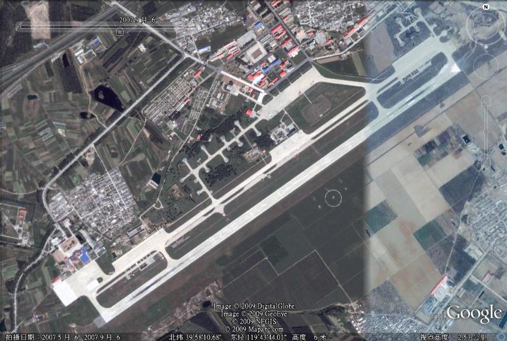 山海关机场(谷歌地图) 山海关机场(谷歌地图)