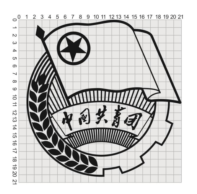 团徽尺寸坐标图 团徽尺寸坐标图