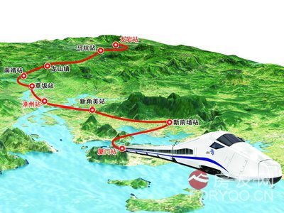 龙厦铁路途经地区地形图 龙厦铁路途经地区地形图