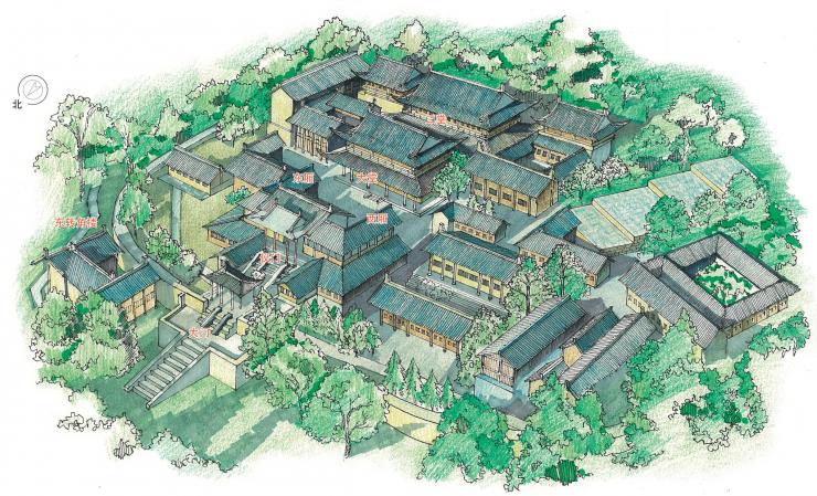 海龙屯“新王宫”复原想像图 海龙屯“新王宫”复原想像图