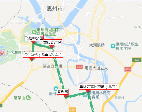 惠大公交快线惠城区站点位置 惠大公交快线惠城区站点位置