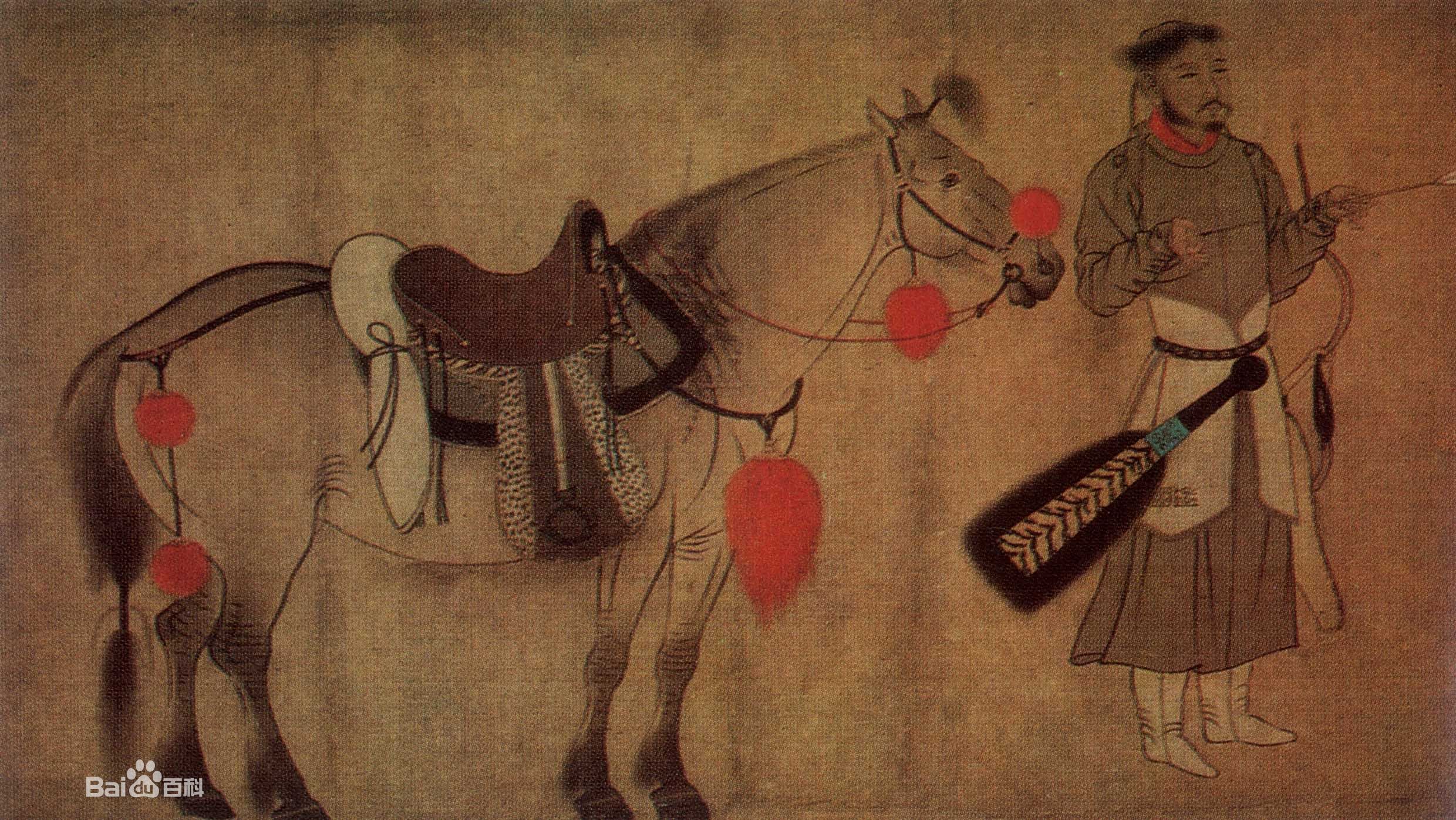 耶律倍《骑射图》,现藏台北故宫博物院 耶律倍《骑射图》,现藏台北故宫博物院