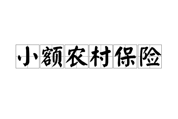 小额农村保险