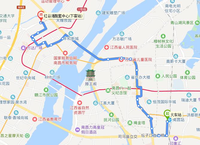 南昌公交22路下行 南昌公交22路下行