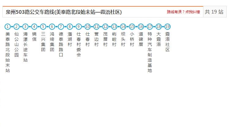 泉州公交503路 泉州公交503路