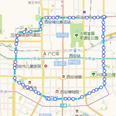 西安公交二环1号线 西安公交二环1号线