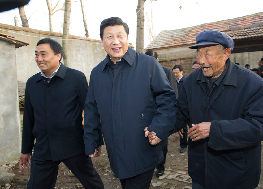 2013年11月 习近平到临沭县曹庄镇朱村考察 2013年11月 习近平到临沭县曹庄镇朱村考察