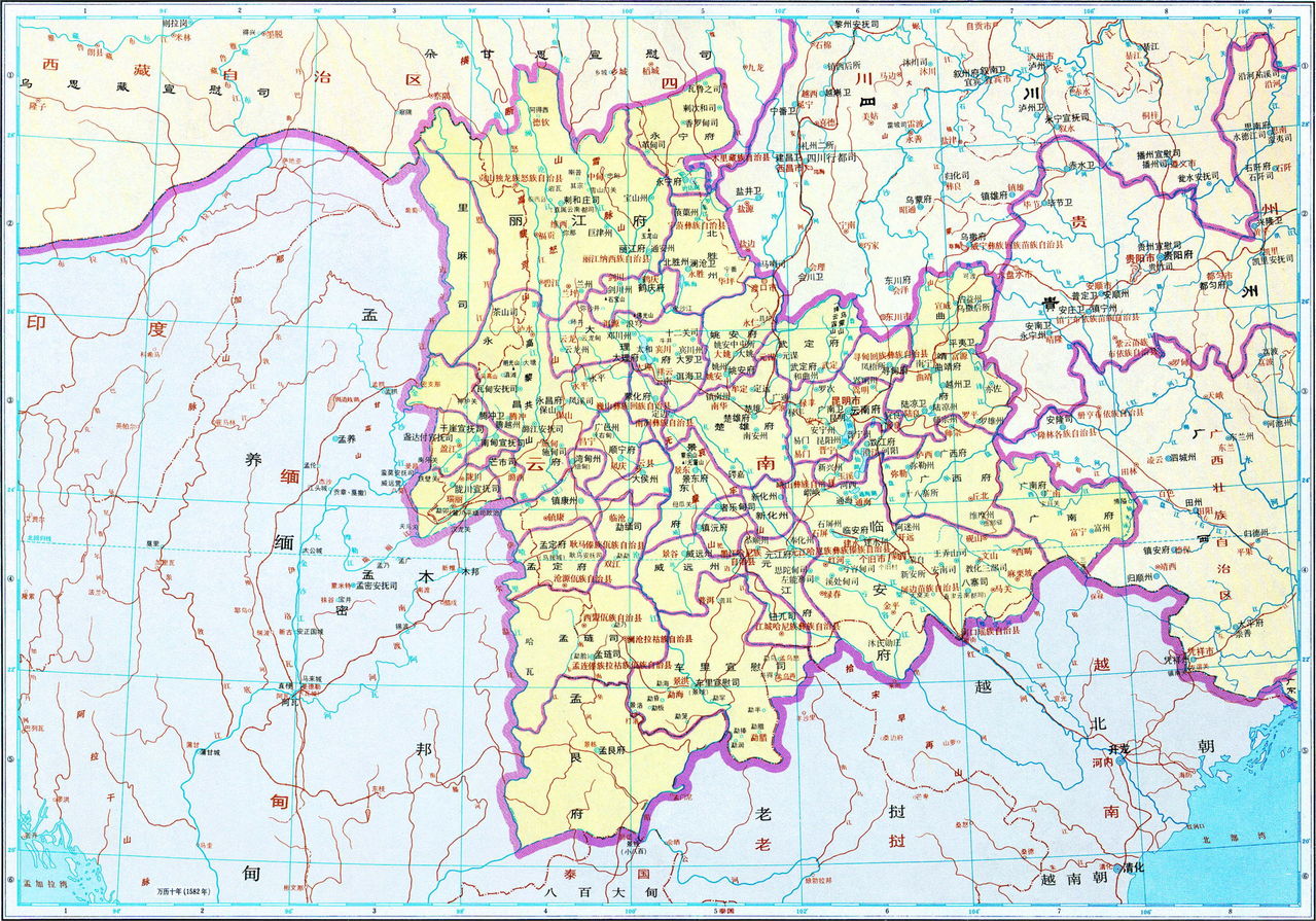 明朝云南地图 明朝云南地图