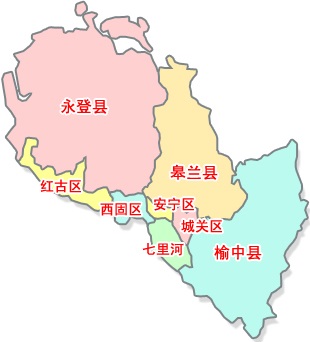 兰州行政区划图