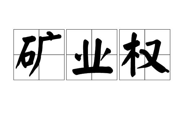 矿业权 矿业权