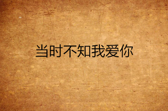 当时不知我爱你