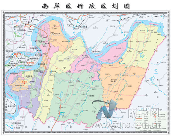 南岸区行政区划图 南岸区行政区划图