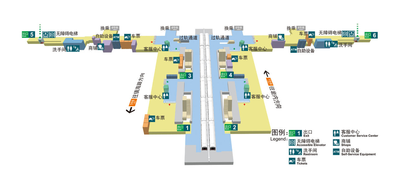 捷运厦门北站站内导向图 捷运厦门北站站内导向图