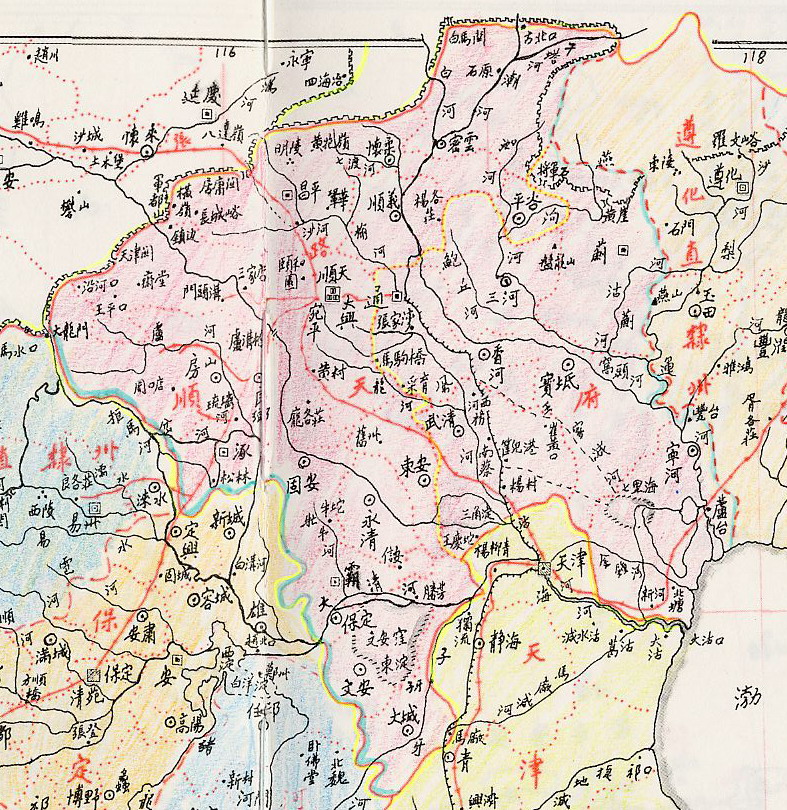 清代地图(固安、永清、东安中间就是旧州) 清代地图(固安、永清、东安中间就是旧州)