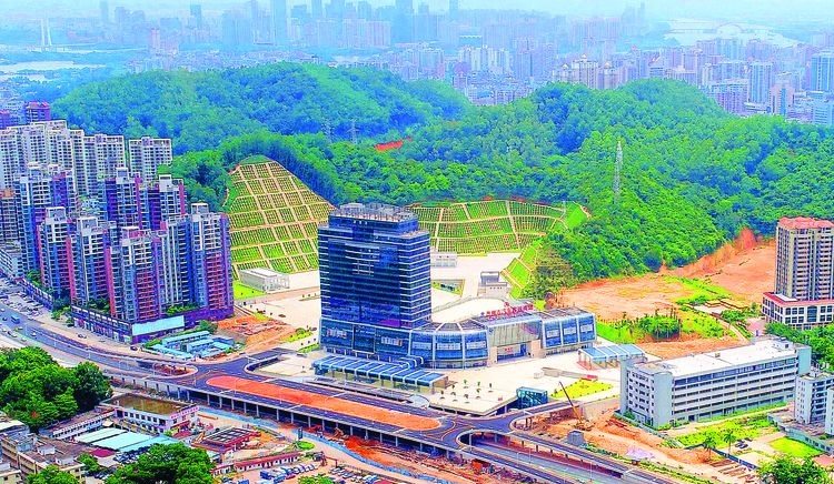 惠州市汽车客运站航拍景象 惠州市汽车客运站航拍景象