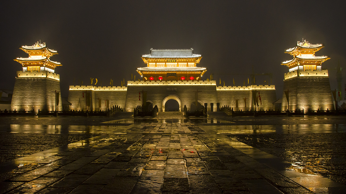 沂州古城瞻蒙门夜景 沂州古城瞻蒙门夜景