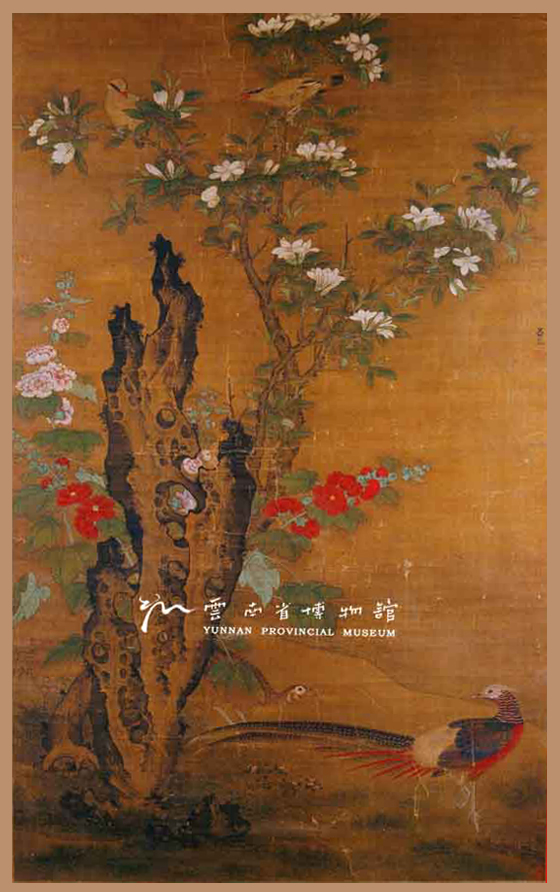 夏景花鸟图轴 夏景花鸟图轴
