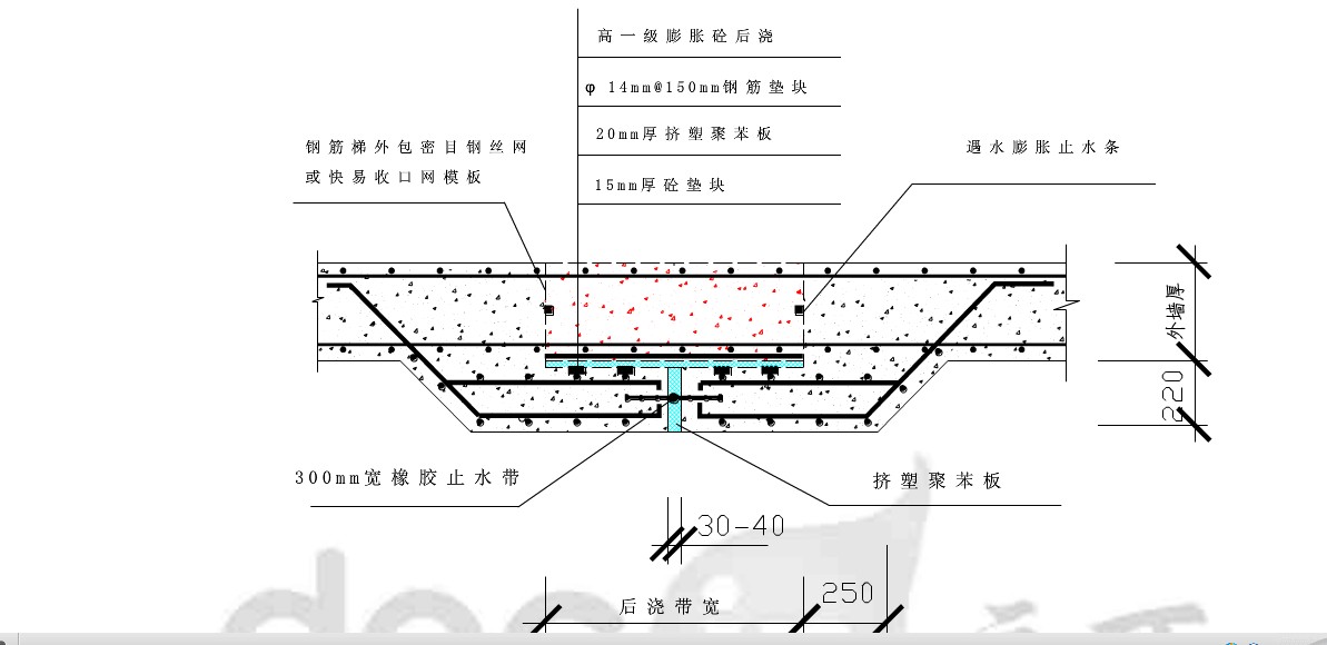 基础外墙超前止水带 基础外墙超前止水带