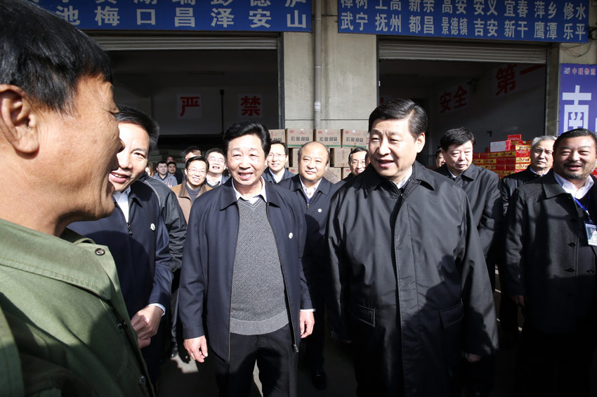 2013年11月 习近平在临沂金兰物流考察 2013年11月 习近平在临沂金兰物流考察