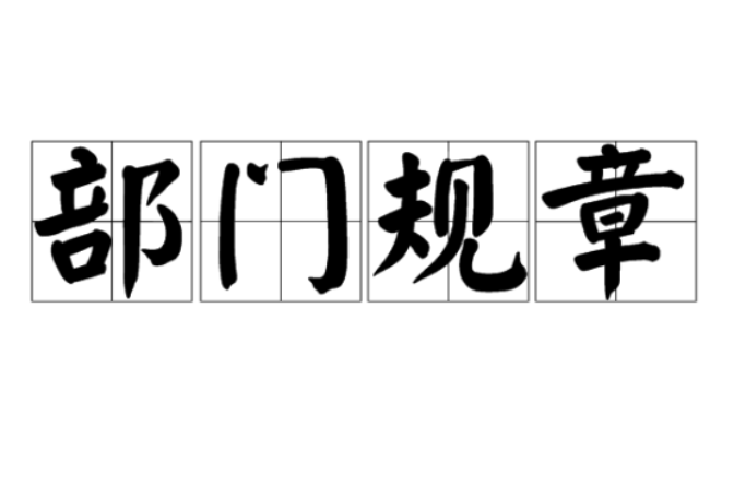 部门规章 部门规章