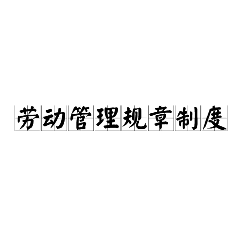 劳动管理规章制度 劳动管理规章制度