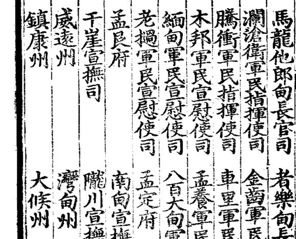 明代《大明一统志》中记载的缅甸宣慰司 明代《大明一统志》中记载的缅甸宣慰司