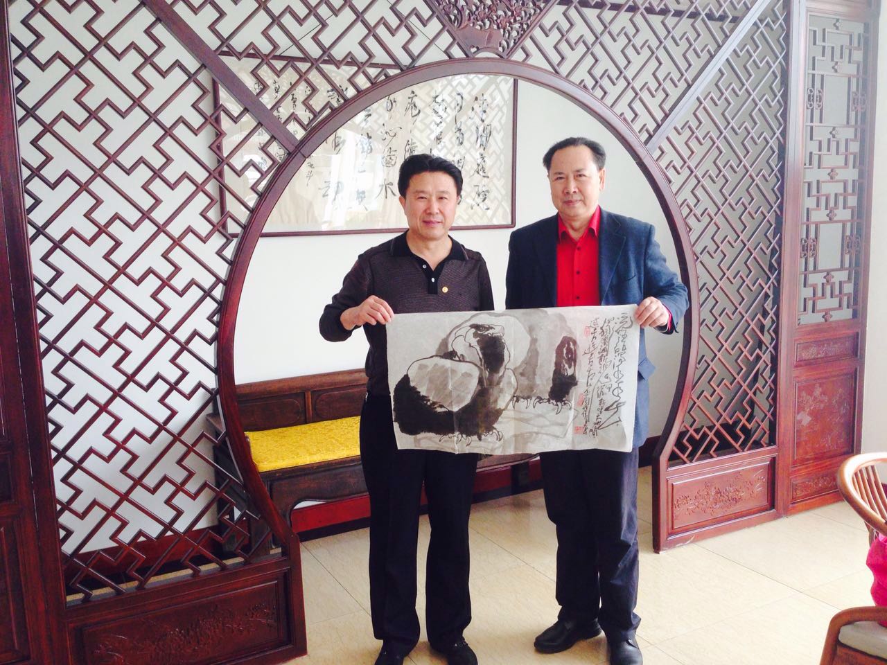 与着名特型演员毛主席扮演者韩中先生 与着名特型演员毛主席扮演者韩中先生