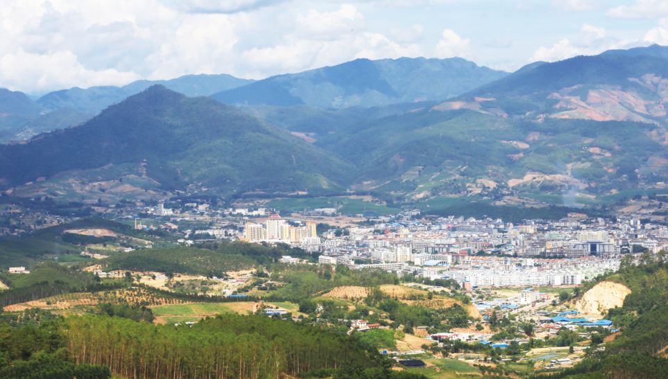 景谷傣族彝族自治县县城鸟瞰 景谷傣族彝族自治县县城鸟瞰