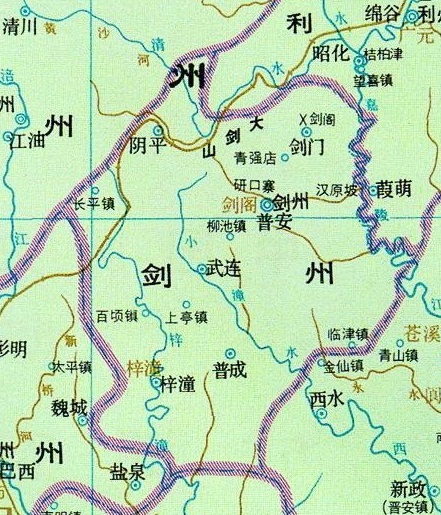 北宋利州路剑州疆域 北宋利州路剑州疆域