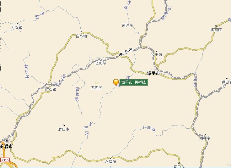 福建省漳平市拱桥镇地理位置 福建省漳平市拱桥镇地理位置