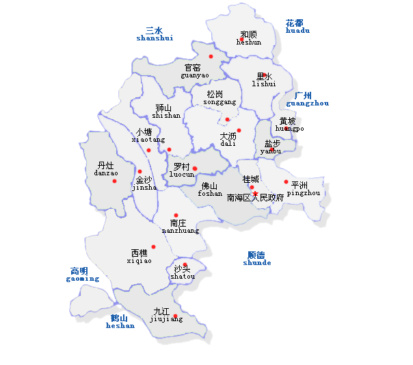 广东省南海市行政区划图 广东省南海市行政区划图
