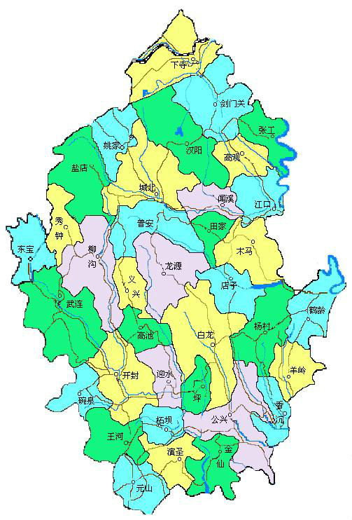 剑阁县行政区划(1995年) 剑阁县行政区划(1995年)